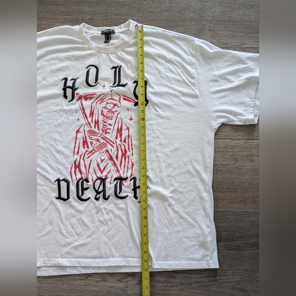Forever 21 Men's T-Shirt Holy Death Grim Reaper Scythe Graphic 2XL XXL Shirt - Picture 3 of 5